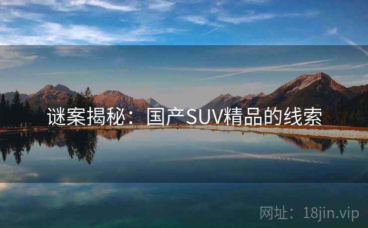 谜案揭秘：国产SUV精品的线索